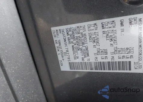 2015 Nissan Rogue Sv из США, поврежденный, VIN 5N1AT2MV5FC782795